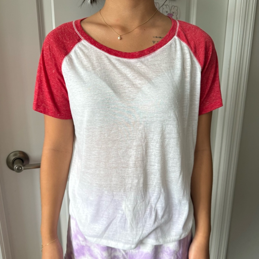 Red Baseball Tee Shirt